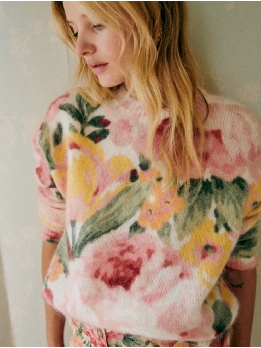 Sezane wool mohair Clarissa jumper in London Bouquet size Small - Picture 2 of 8